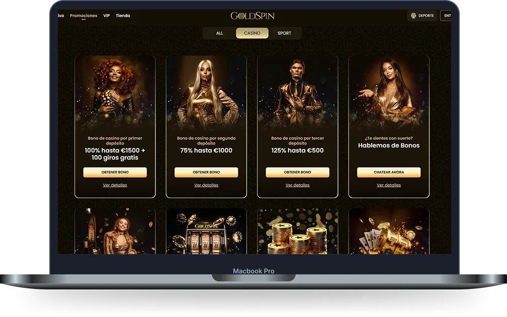 GoldSpin casino promociones y bonos disponibles GoldSpin casino página de promociones con bonos de depósito y ofertas especiales